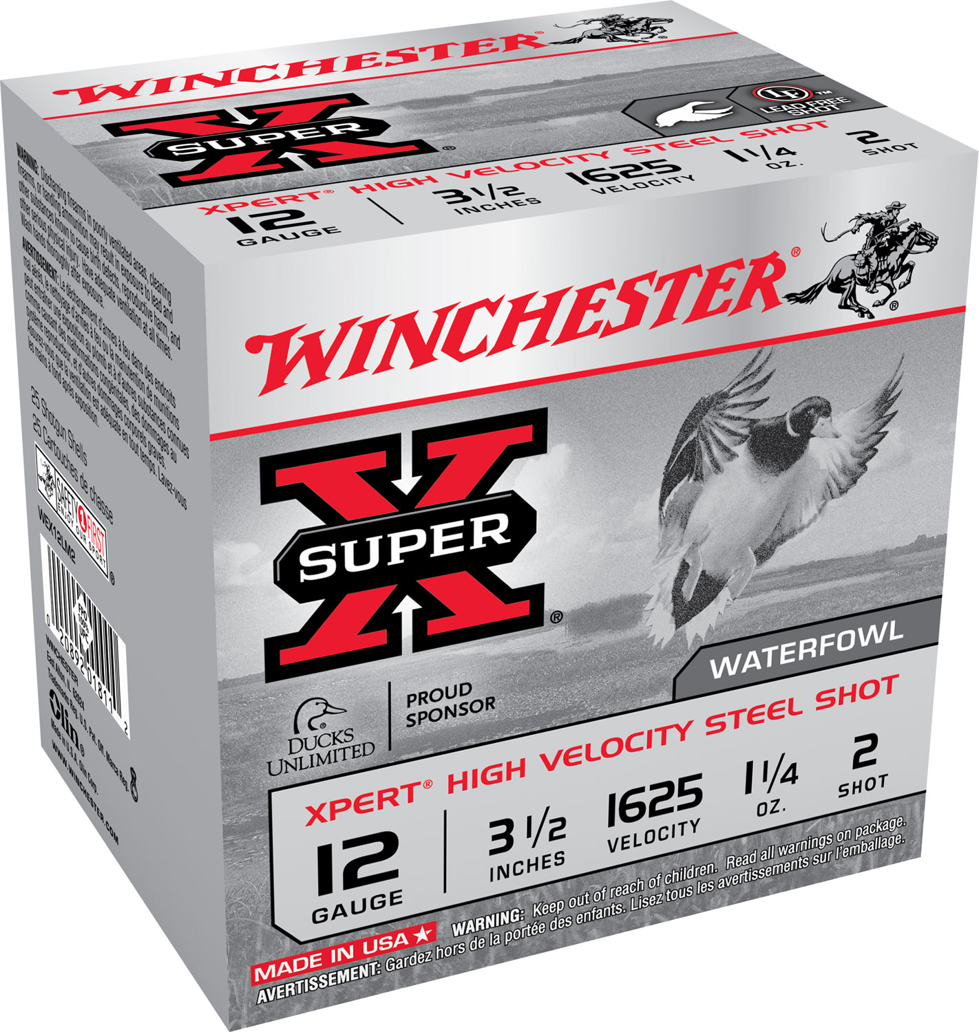 Winchester Ammunition Super-X Xpert High Velocity 3.5" 12 Gauge Ammo 2, 25/box - WEX12LM2