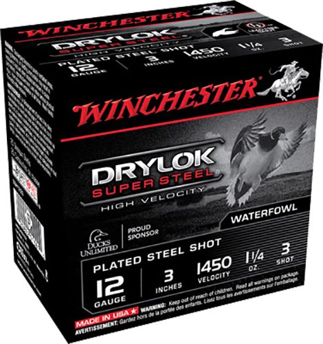Winchester Ammunition Drylock Super Steel 3" 12 Gauge Ammo 3, 25/box - SSH1233 - Winchester