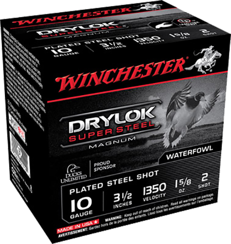 Winchester Ammunition Drylock Super Steel 3.5" 10 Gauge Ammo 2, 25/box - XSC102 - Winchester