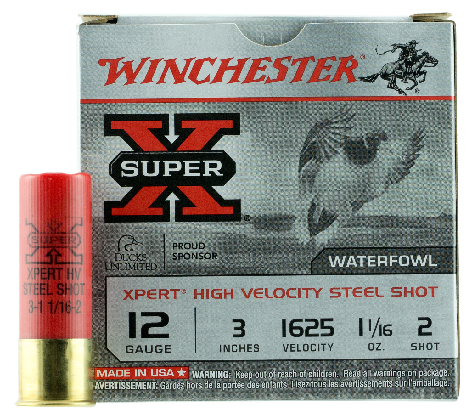 Winchester Ammunition Super-X 3" 12 Gauge Ammo 2, 25/box - WEX123M2 - Winchester