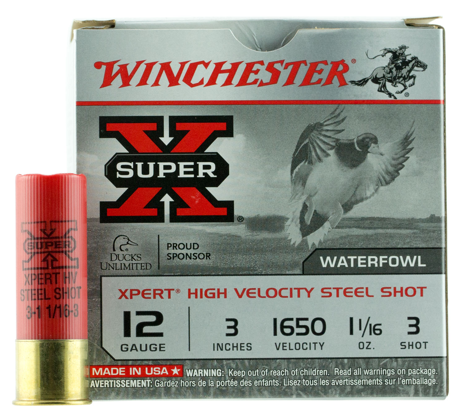 Winchester Ammunition Super-X 2.75" 12 Gauge Ammo 3, 25/box - WEX123M3 - Winchester