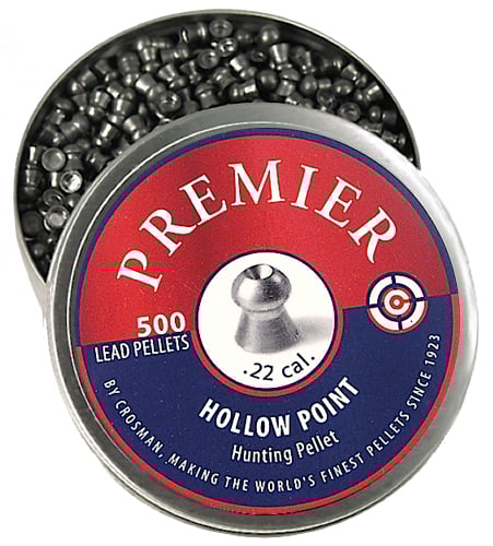 Crosman Premier .22 14.3 gr Hollow Point Pellet, 500/pack - LHP22 - Crosman