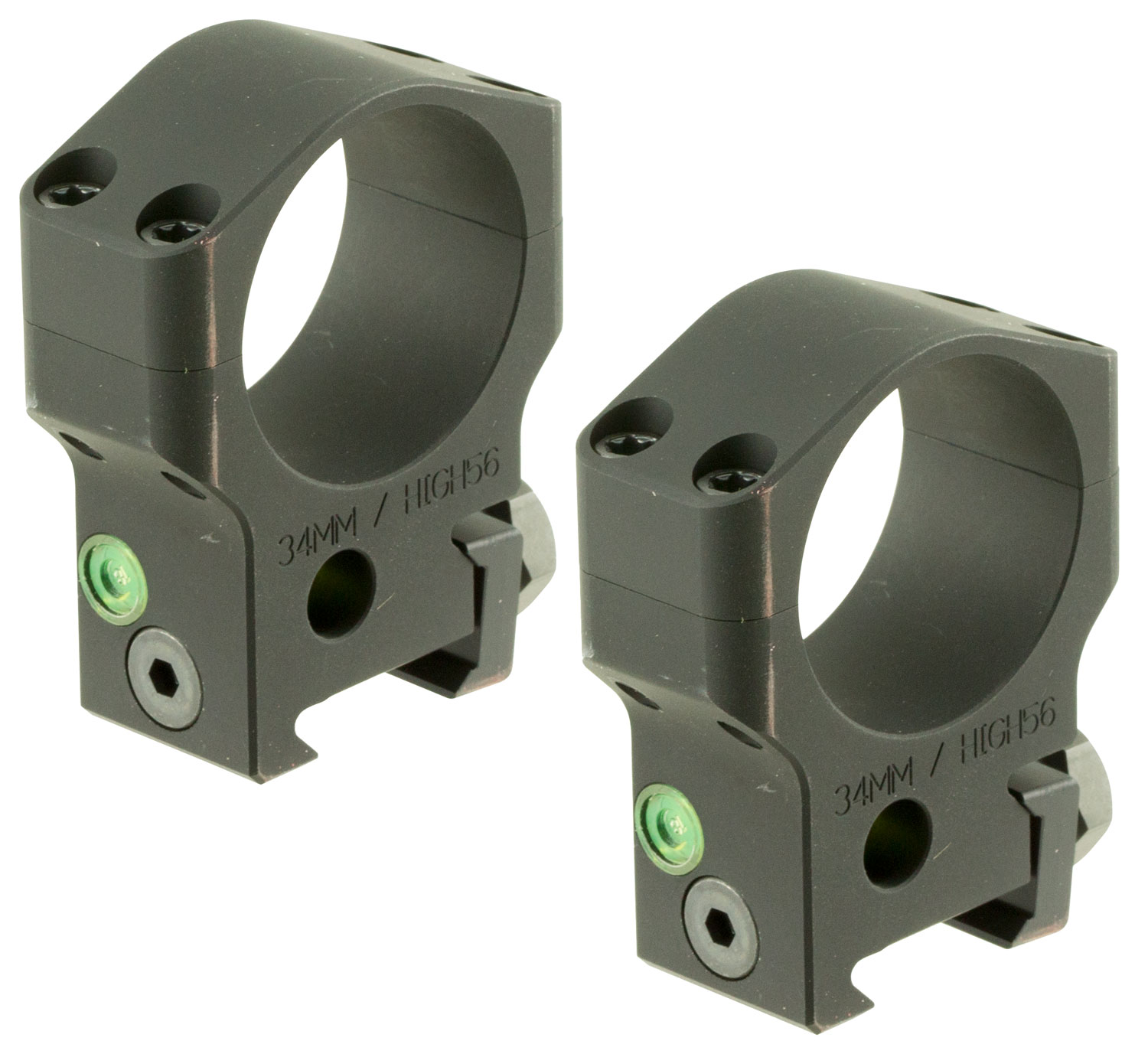 Accu-Tac 34mm 7075 Aluminum Alloy Scope Ring, Type III (Mil-Spec) Hard Anodized Flat Black - HSR-340 - Accu-Tac