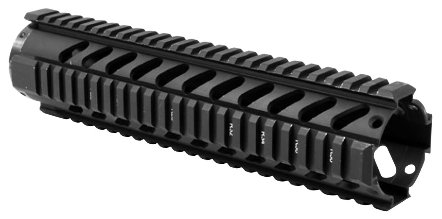 Aim Sports 10" Aluminum Free Floating Mid-Length Quad Rail, Anodized Black - MT061 - Aim Sports Inc