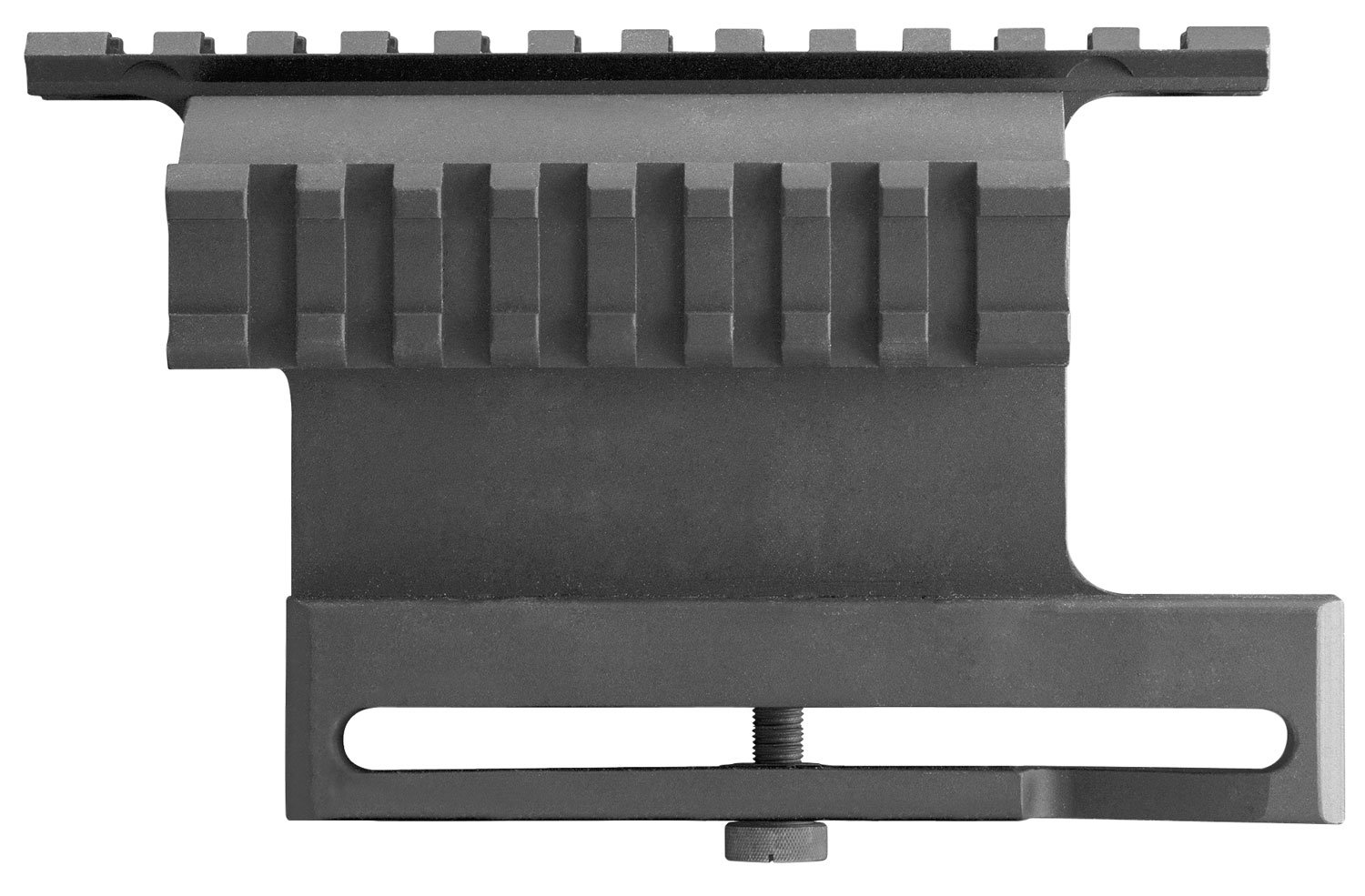 Aim Sports Aluminum Double Side Picatinny Rail Mount, Anodized Black - MK007 - Aim Sports Inc