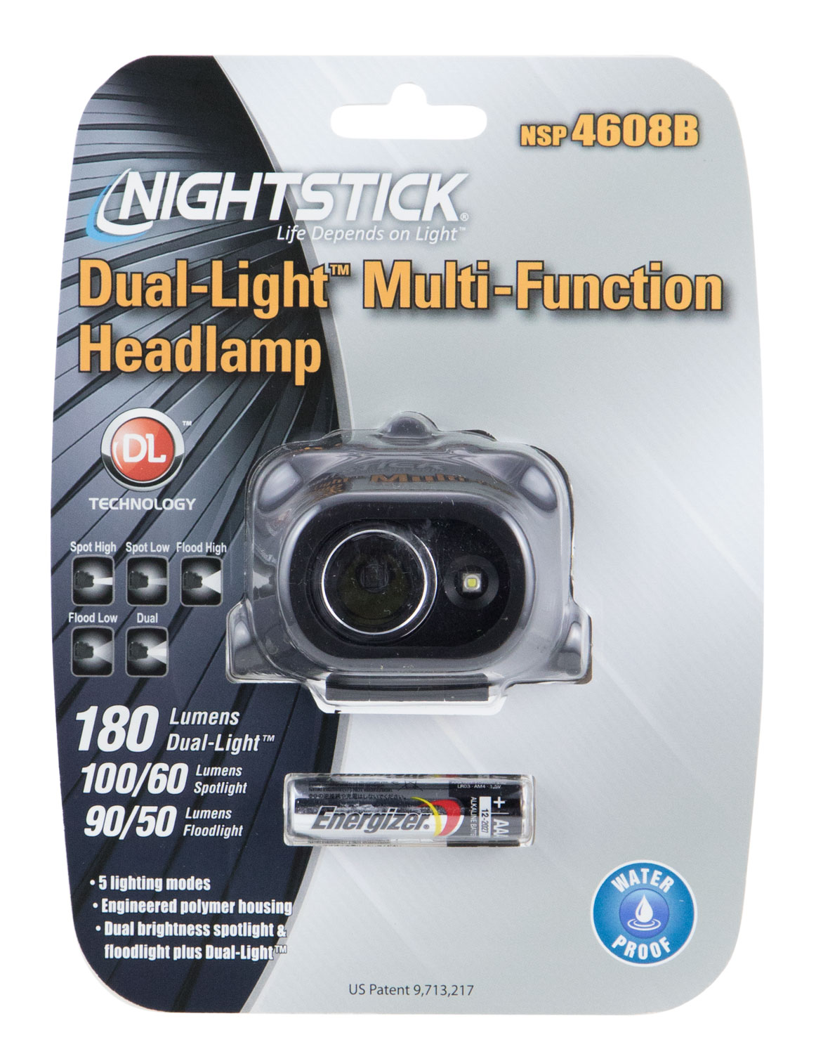 Bayco Products Nightstick Dual-Light LED Headlamp, Black - NSP-4608B - Nightstick