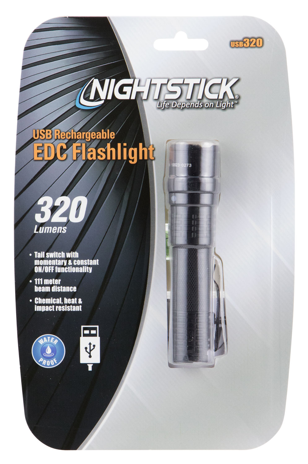 Nightstick EDC 320 Lumen Cree LED Flashlight, Black - USB320 - Nightstick