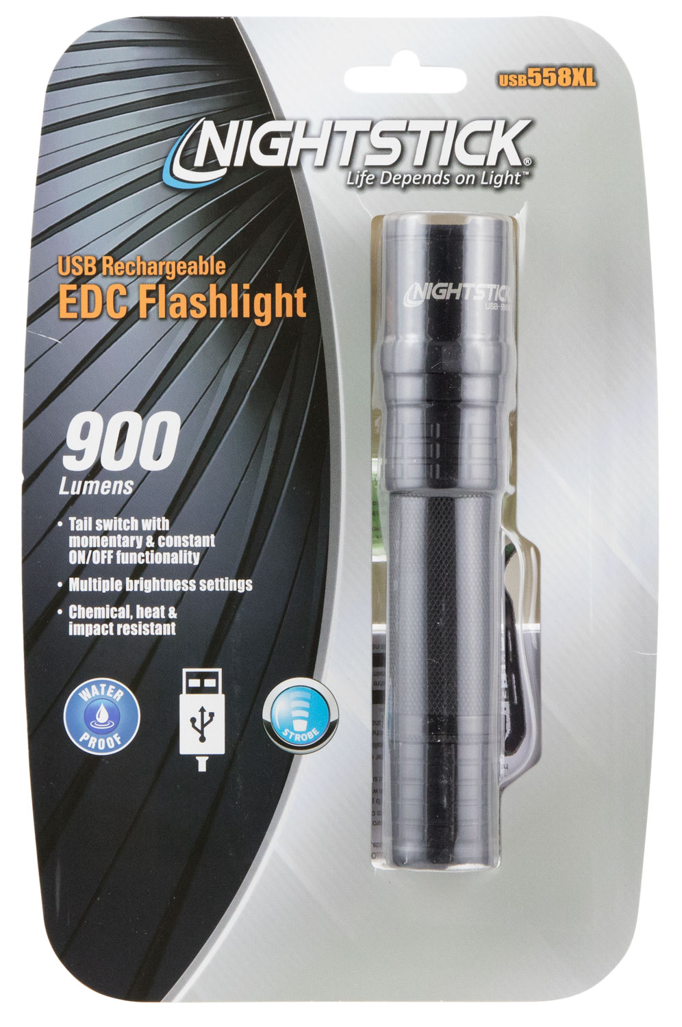 Nightstick 900 Lumen Cree LED Flashlight, Black - USB-558XL - Nightstick