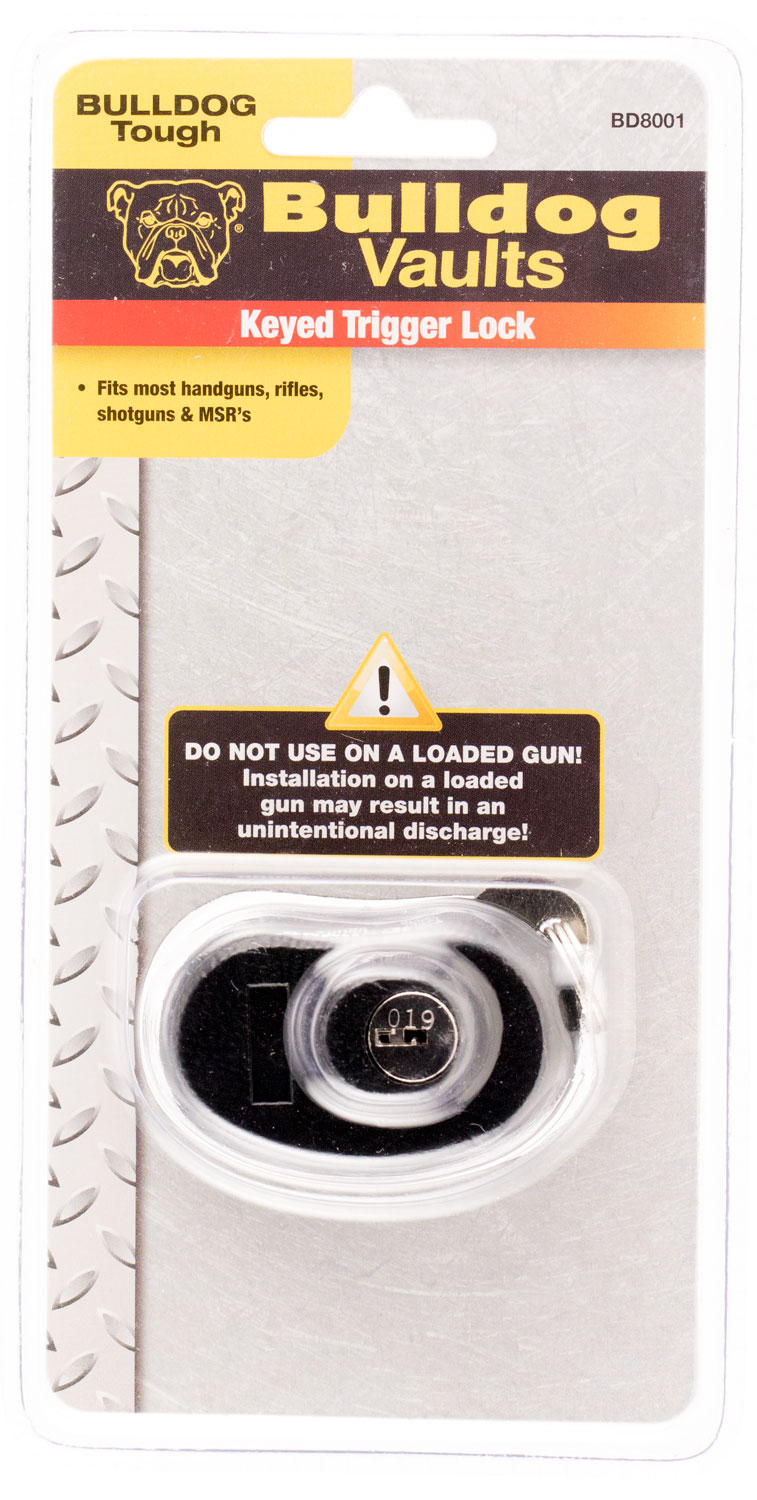 Bulldog Cases Keyed Trigger Lock for Handguns/Rifles/Shotguns/MSR's, Black - BD8001 - Bulldog Cases