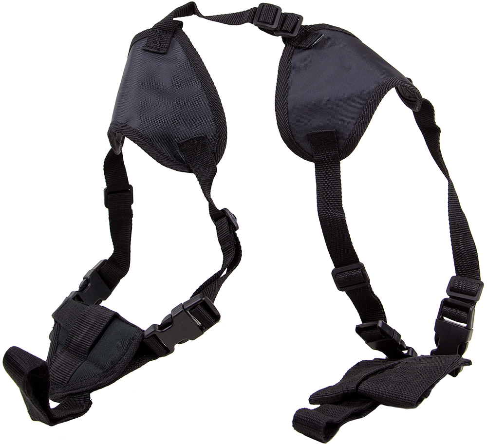 Bulldog Cases Deluxe Shoulder 20 Horizontal Harness w/ Holster and Ammo Pouch, Nylon Black - WSHD20 - Bulldog Cases