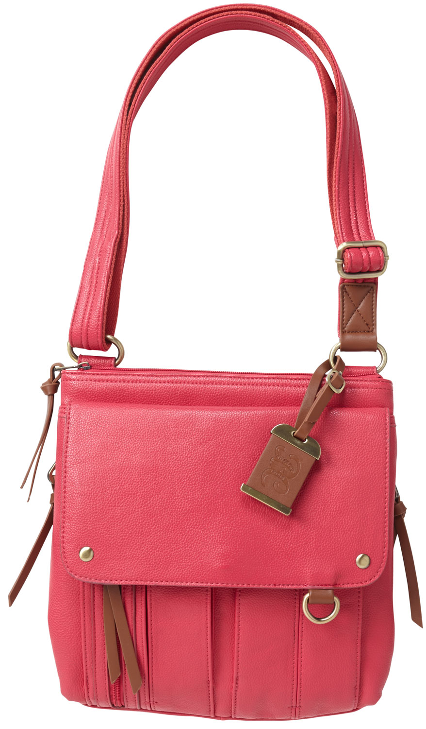 Bulldog Cases Cross Body Purse w/ Holster, Medium, Pink - BDP-036