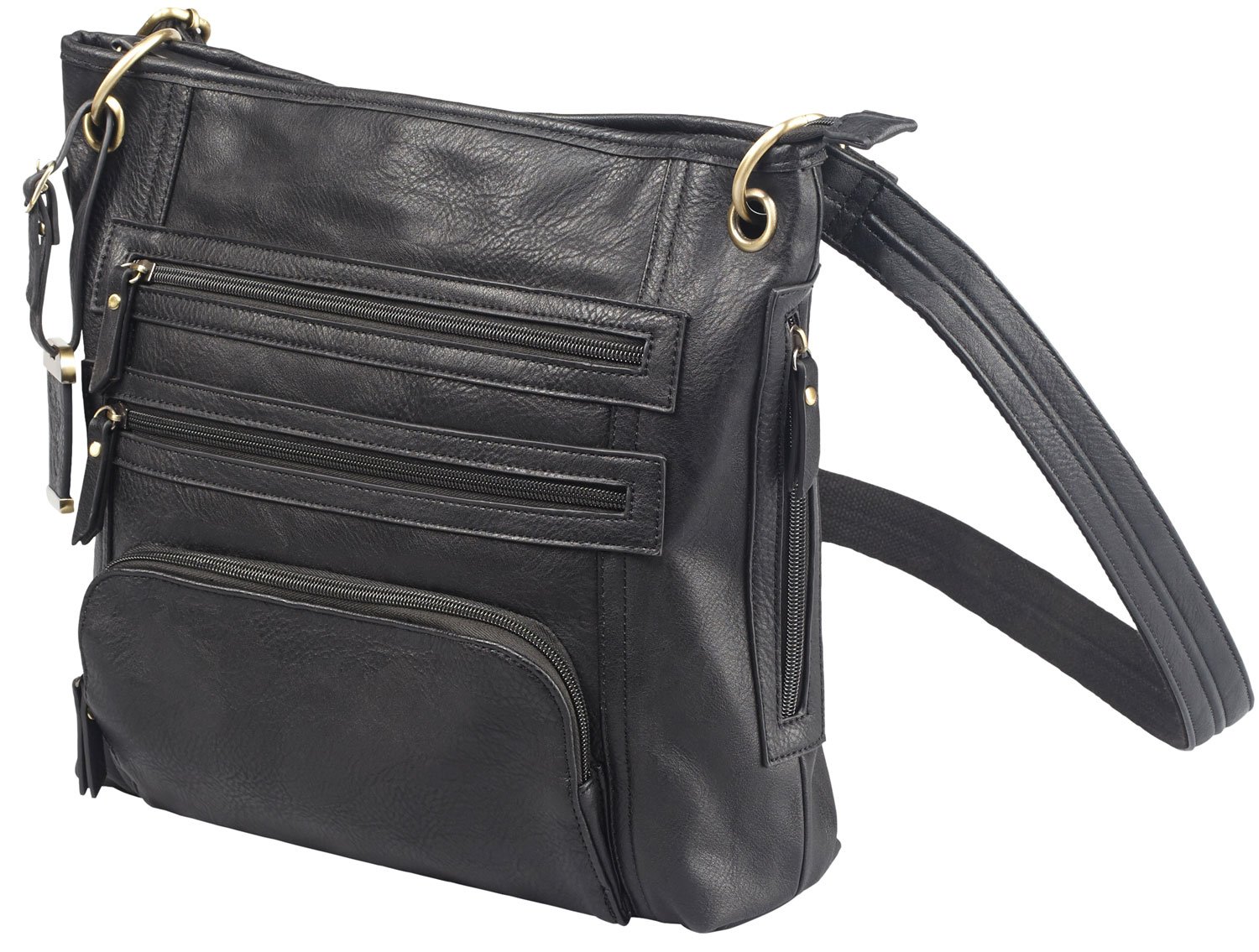 Bulldog Cases Cross Body Purse w/ Holster, Large, Black - BDP-038 - Bulldog Cases