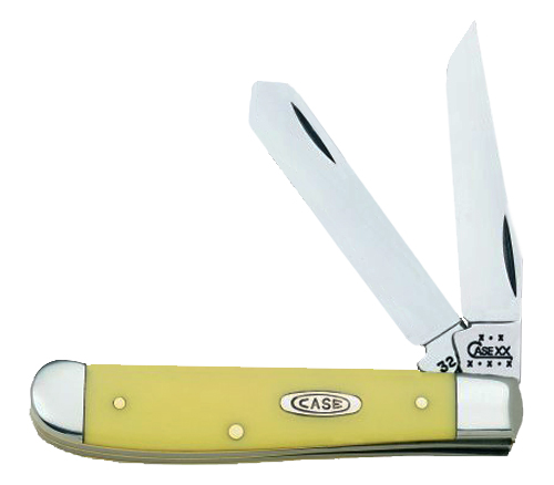 Case Yellow Synthetic Chrome Vanadium Mini Trapper Folder Knife - 00029 - Case