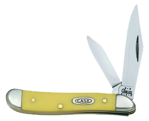 Case Yellow Synthetic Chrome Vanadium Peanut Knife - 00030 - Case