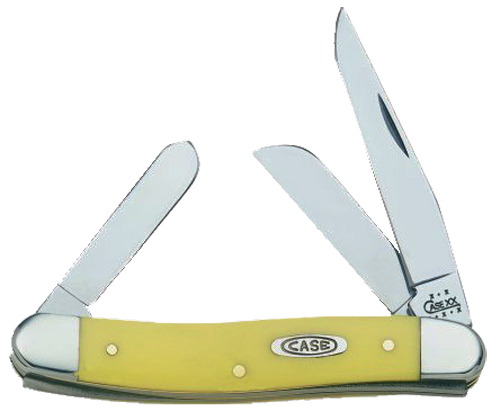 Case Yellow Synthetic Chrome Vanadium Medium Stockman Knife - 00035 - Case