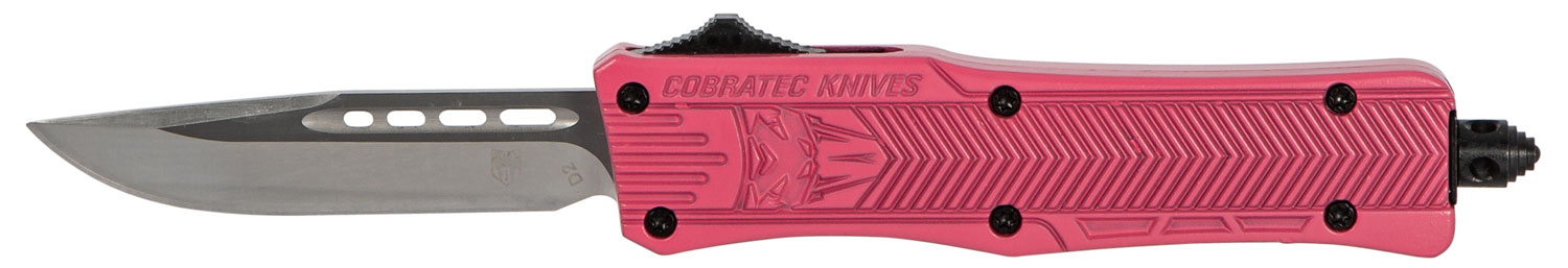 CobraTec Small CTK-1 2.75" Drop Point OTF Knife, Pink - SPKCTK1SDNS - Cobratec Knives Llc