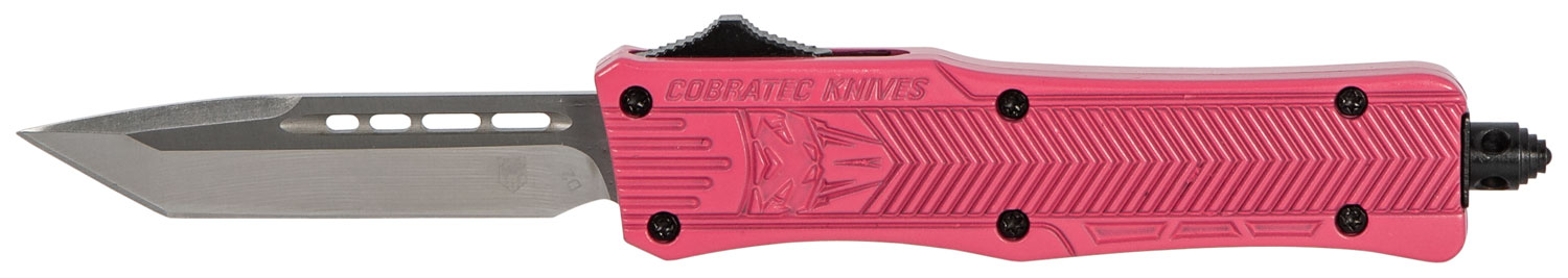 CobraTec Small CTK-1 2.75" Tanto OTF Knife, Pink - SPKCTK1STNS - Cobratec Knives Llc