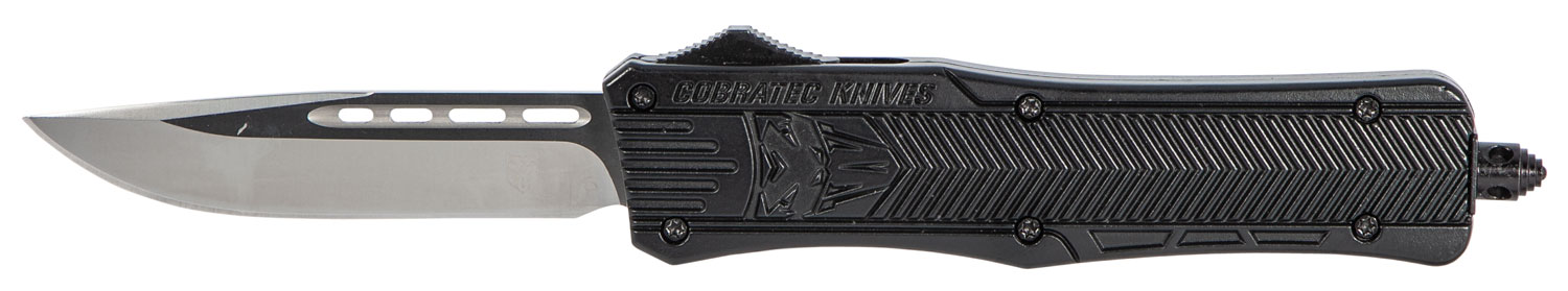 CobraTec Medium CTK-1 3" Drop Point OTF Knife, Black - MBCTK1MDNS - Cobratec Knives Llc