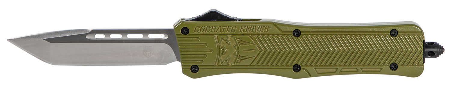 CobraTec Knives Medium CTK-1 3" Tanto OTF Knife, Olive Drab Green - MODCTK1MTNS - Cobratec Knives Llc