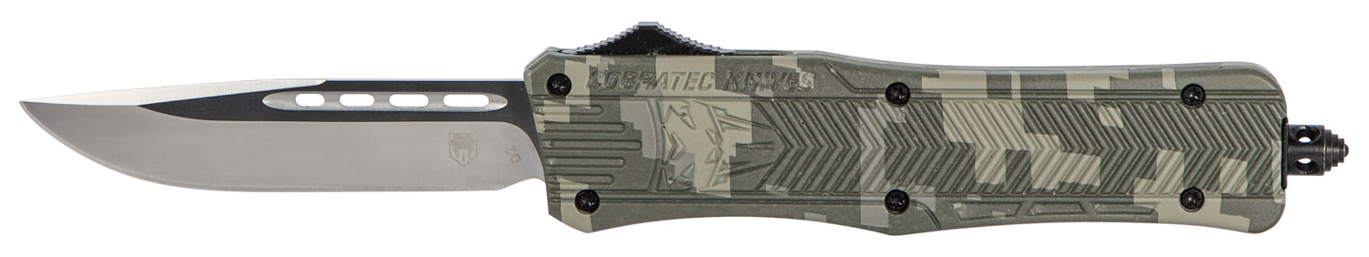 CobraTec Knives Medium CTK-1 3" Drop Point OTF Knife, Non Serrated Edge, Digital Camouflage - MADCCTK1MDNS - Cobratec Knives Llc