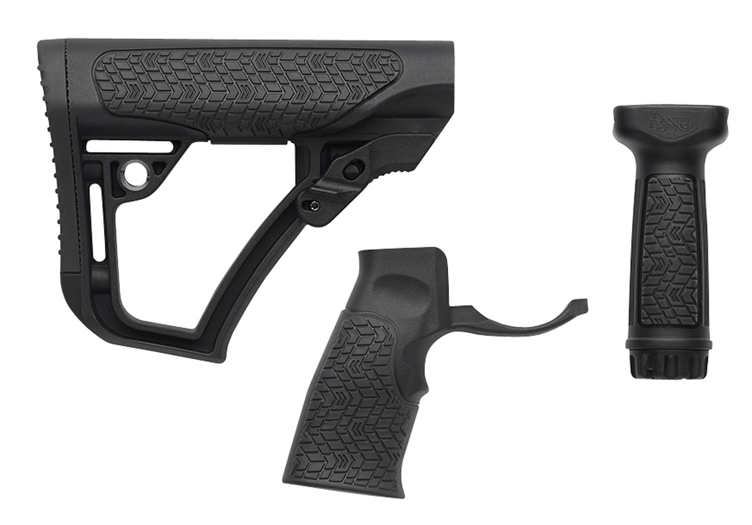 Daniel Defense Buttstock Kit, Black - 28-102-06145-006