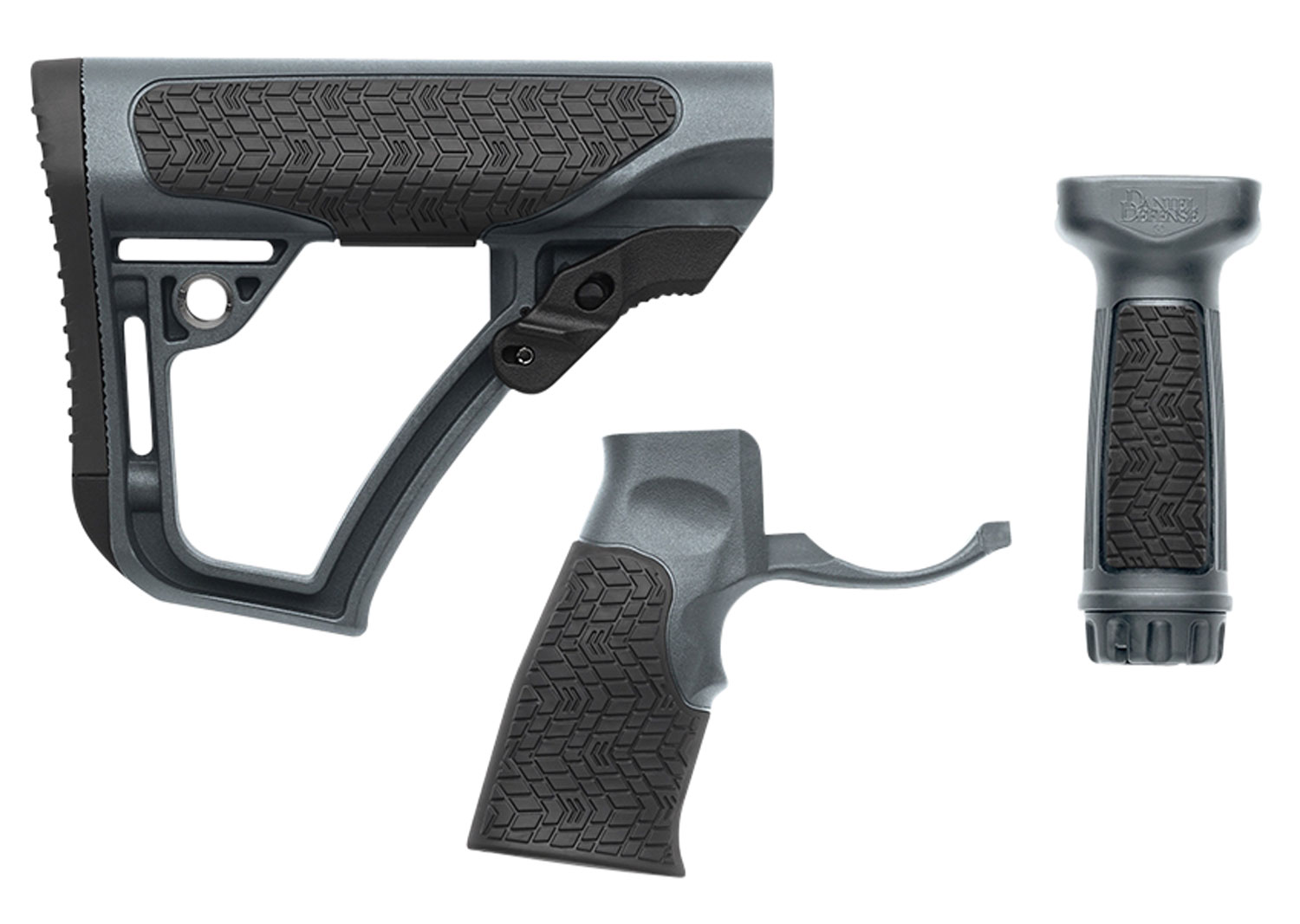 Daniel Defense Collapsible Buttstock Kit, Gray - 28-102-06145-012 - Daniel Defense