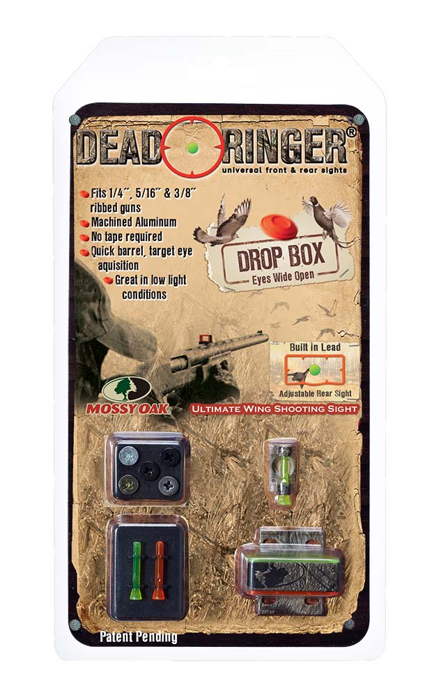 Dead Ringer Dead Ringer Drop Box Front/Rear Sight for Many Ribbed Shotguns, Mossy Oak Frame - DR4478 - $25.99 at Palmetto State Armory
