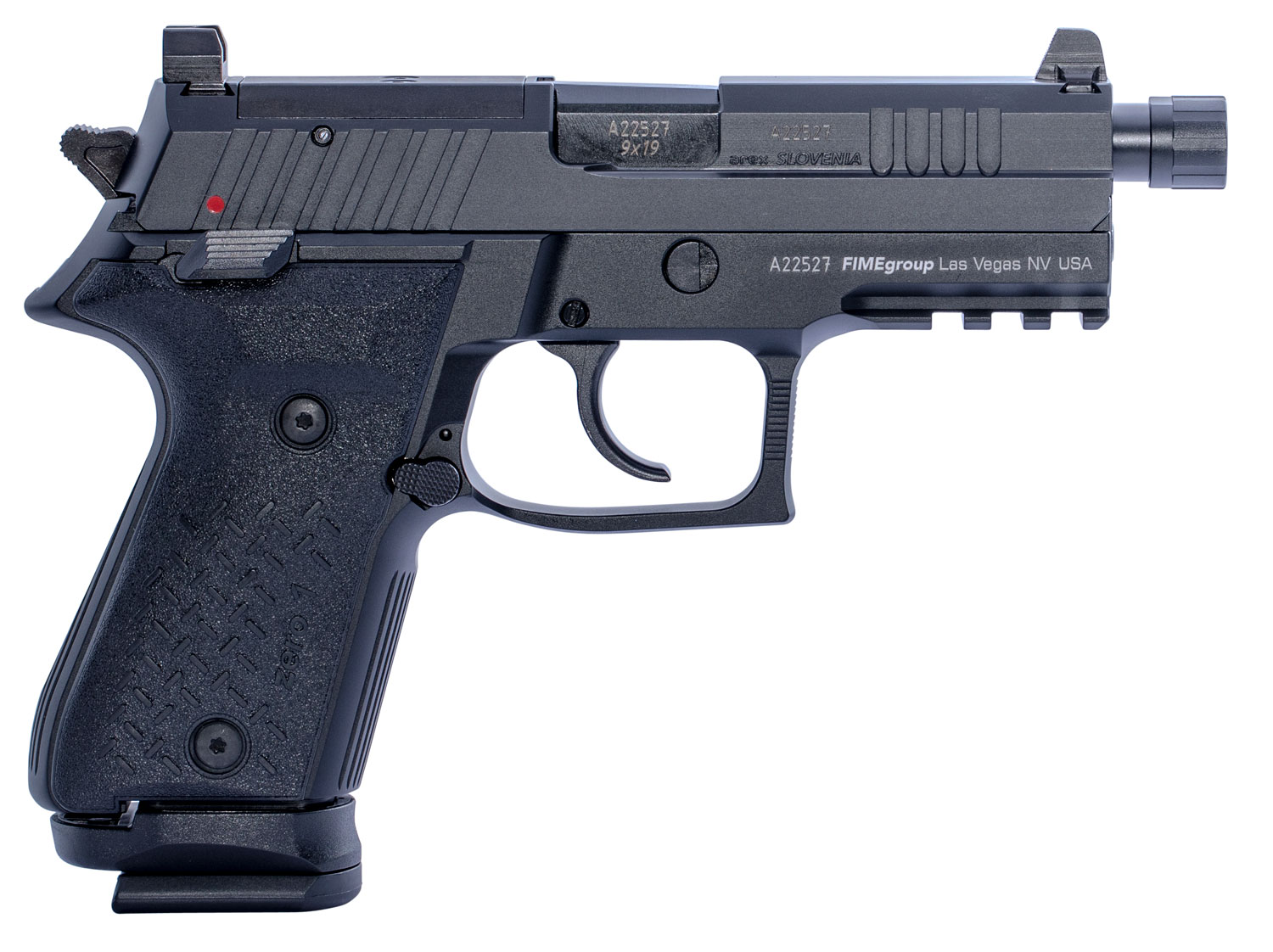 Arex Rex Zero 1 Tactical Compact 9mm Pistol, Hardcoat Anodized Black - REXZERO1TC-01 - Arex