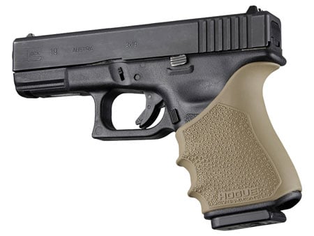 Hogue HandAll Beavertail Grip Sleeve for Glock 19/23/32/38 (Gen 3 to 4) Pistols, Flat Dark Earth - 17043 - Hogue