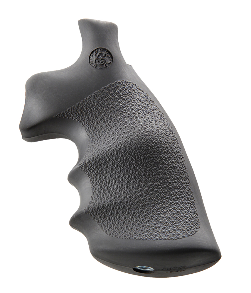 Hogue Conversion Monogrip w/ Finger Groove for S&W K/L Frame Round Butt Revolver, Black - 19002 - Hogue