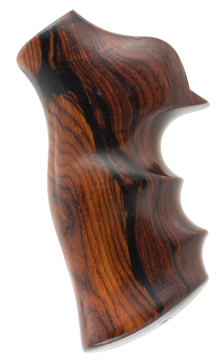 Hogue Fancy Hardwood Revolver Grip w/ Finger Grooves for GP100/Super Redhawk Revolvers, Cocobolo Brown - 80800