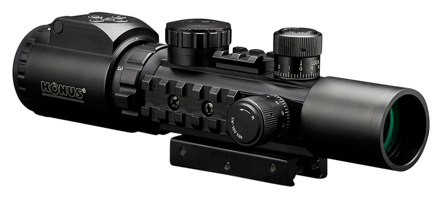 Konus USA KONUSPRO AS-34 2-6x28mm Dual Illuminated Engraved Mil-Dot Rifle Scope - 7170 - Konus