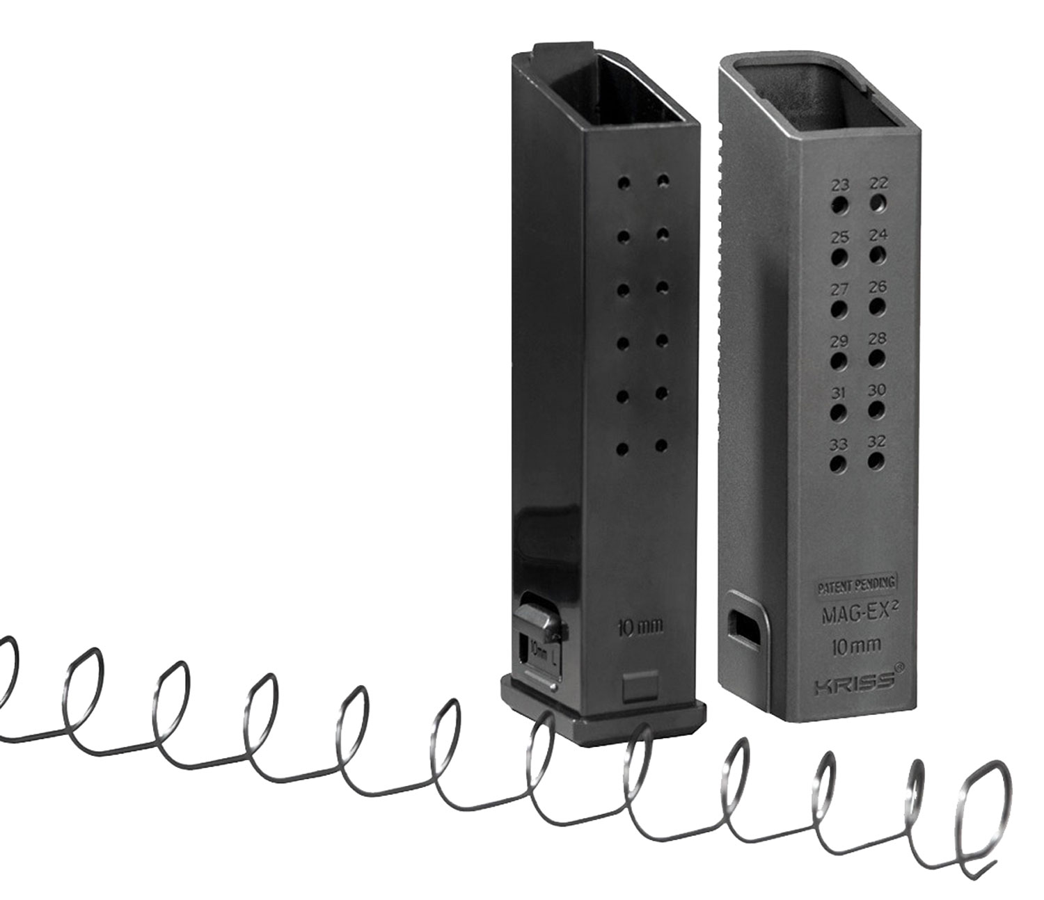 Kriss Mag-Ex2 Extension Kit for Glock G20 33 Round Magazine, Black - KVAMX2K10BL00 - Kriss