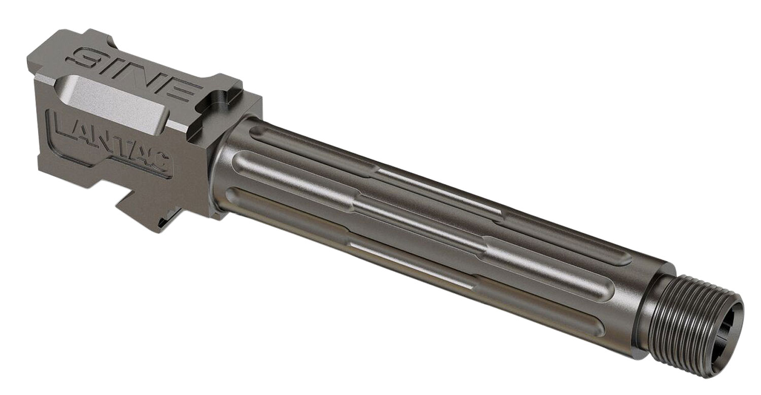 Lantac-USA 9INE 9mm 4.01" Match Grade Drop-in Threaded/Fluted Upgrade Barrel, Stainless Steel - 01-GB-G19-TH-SS - Lantac