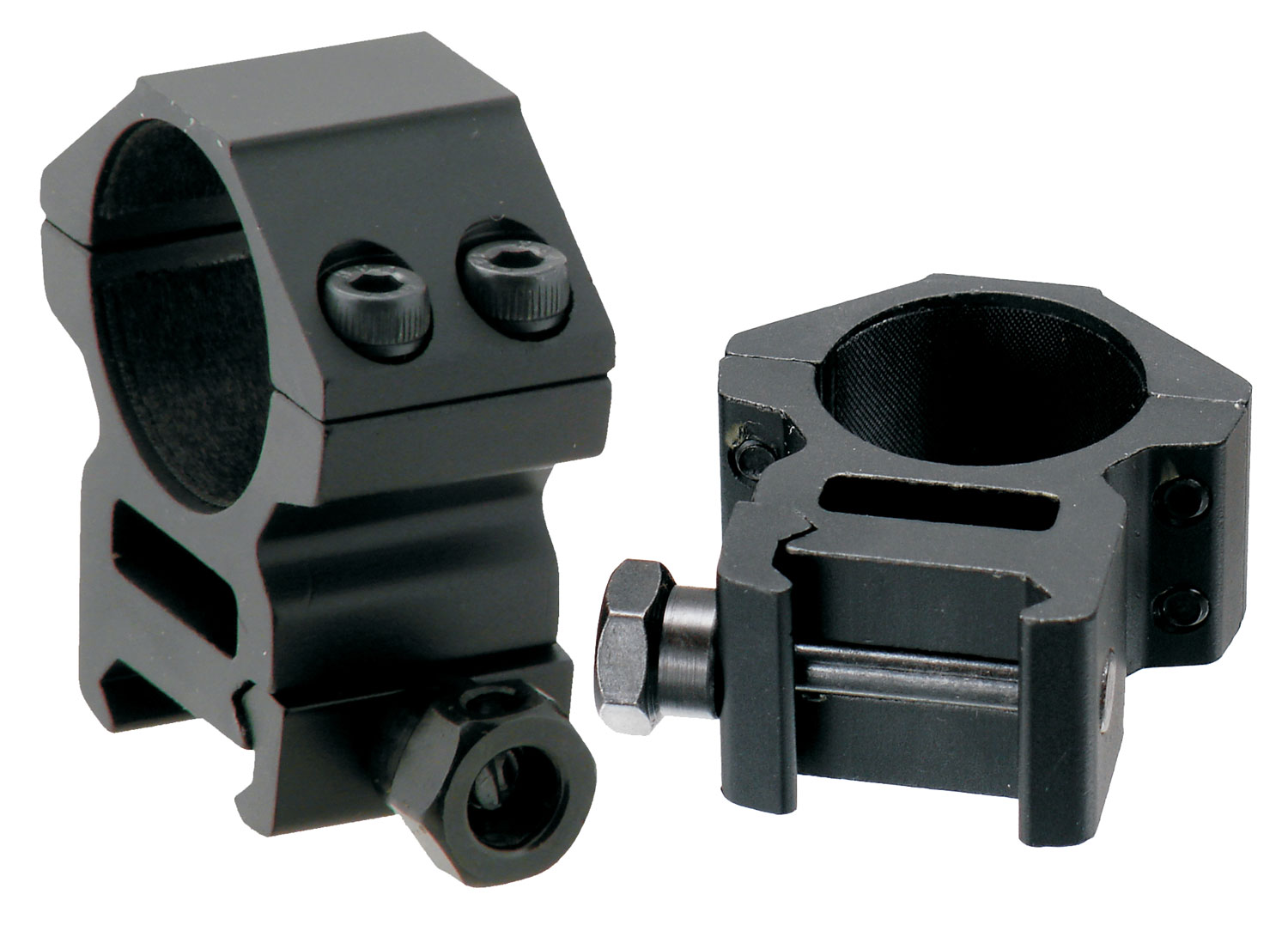 Leapers UTG 1" Medium Aluminum 2-Piece Medium-Profile Picatinny/Weaver Ring, Black - RGWM-25M4 - Utg
