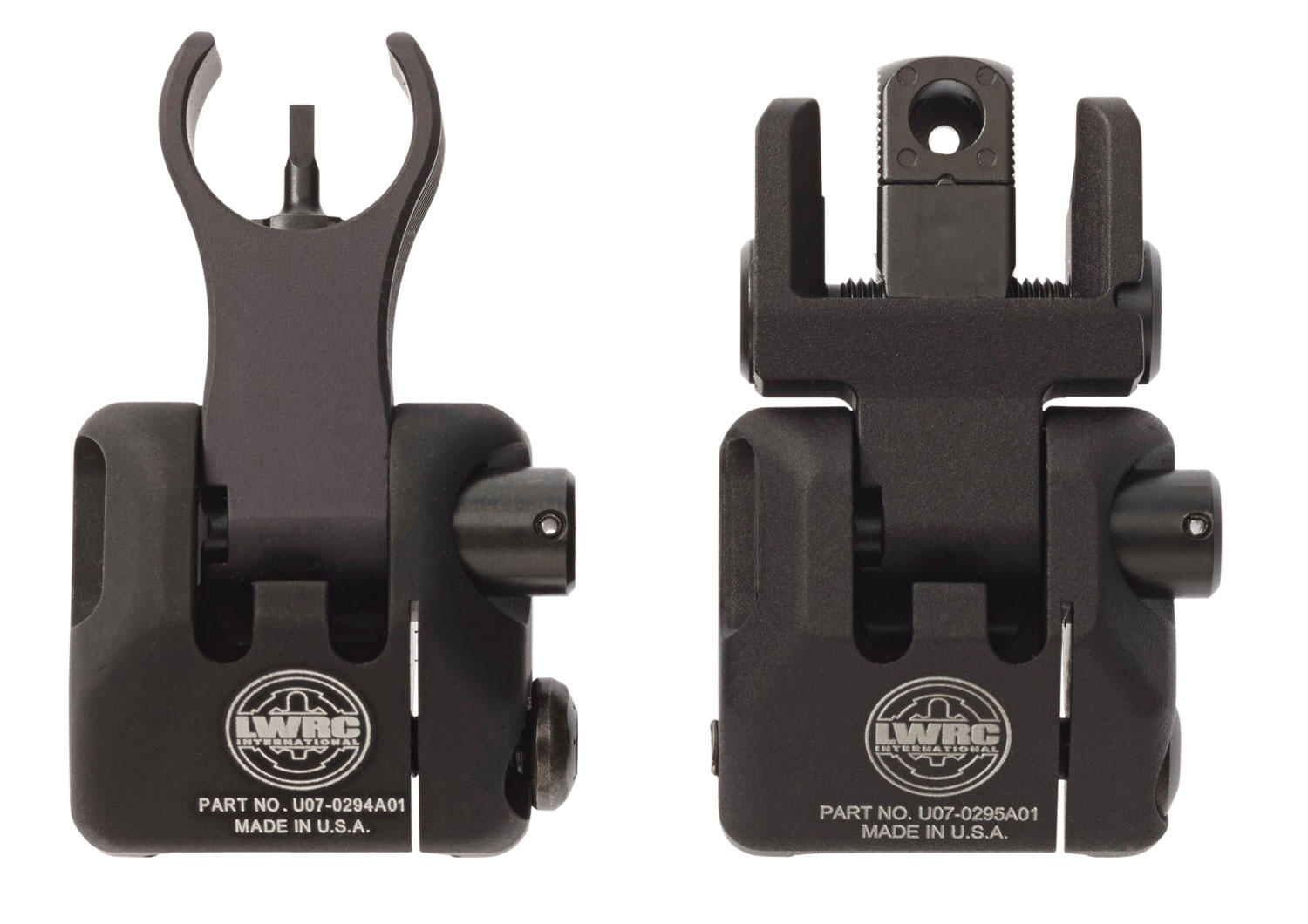 LWRC International Skirmish Back Up Iron Sights Set, Folding Front and Rear - 2000065A01 - Lwrc