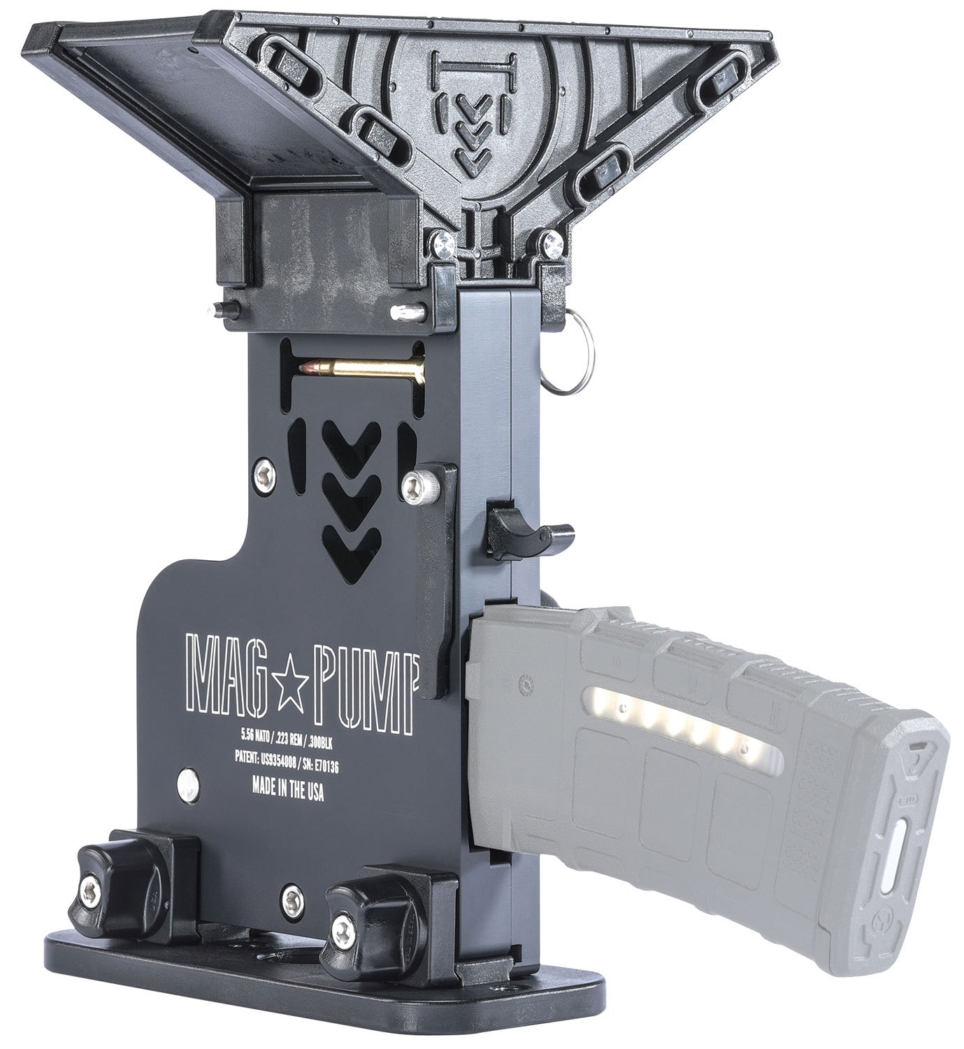 Magpump Elite Mil-Spec AR-15 .223 Rem/5.56 Magazine Loader, Black - MPAR15ELITE - Magpump
