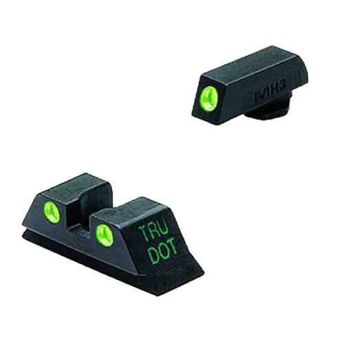 Meprolight Self Illuminated Fixed Front/Rear Night Sight Set for Glock 17 Pistol - ML10224 - Meprolight