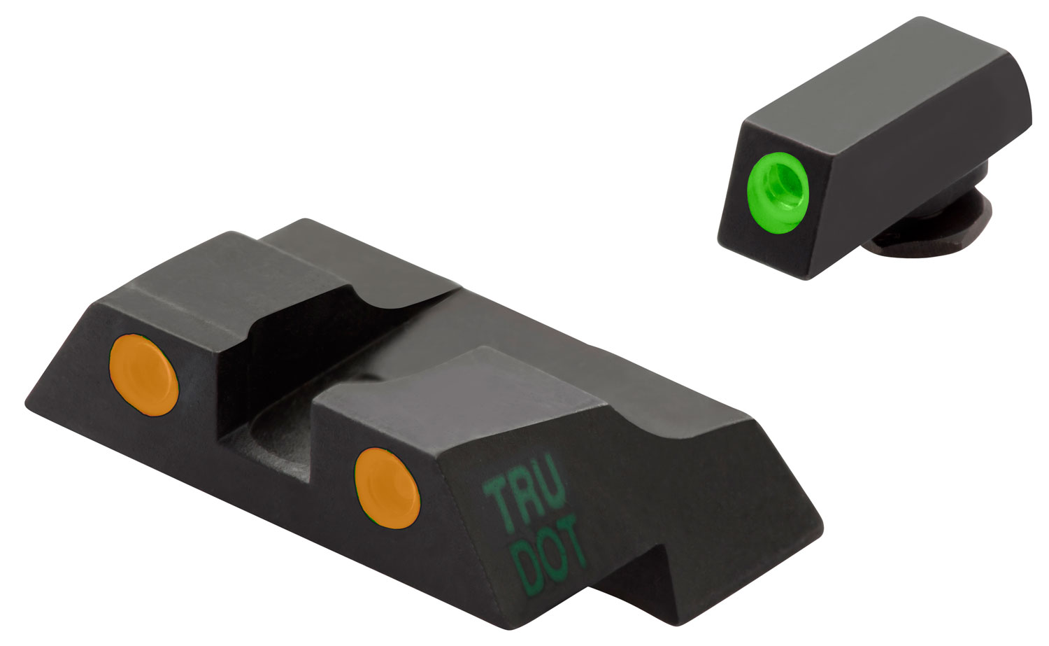Meprolight Tru-Dot Front/Rear Night Sight Set for Glock 26/27 Pistols, Green Orange - ML10226O