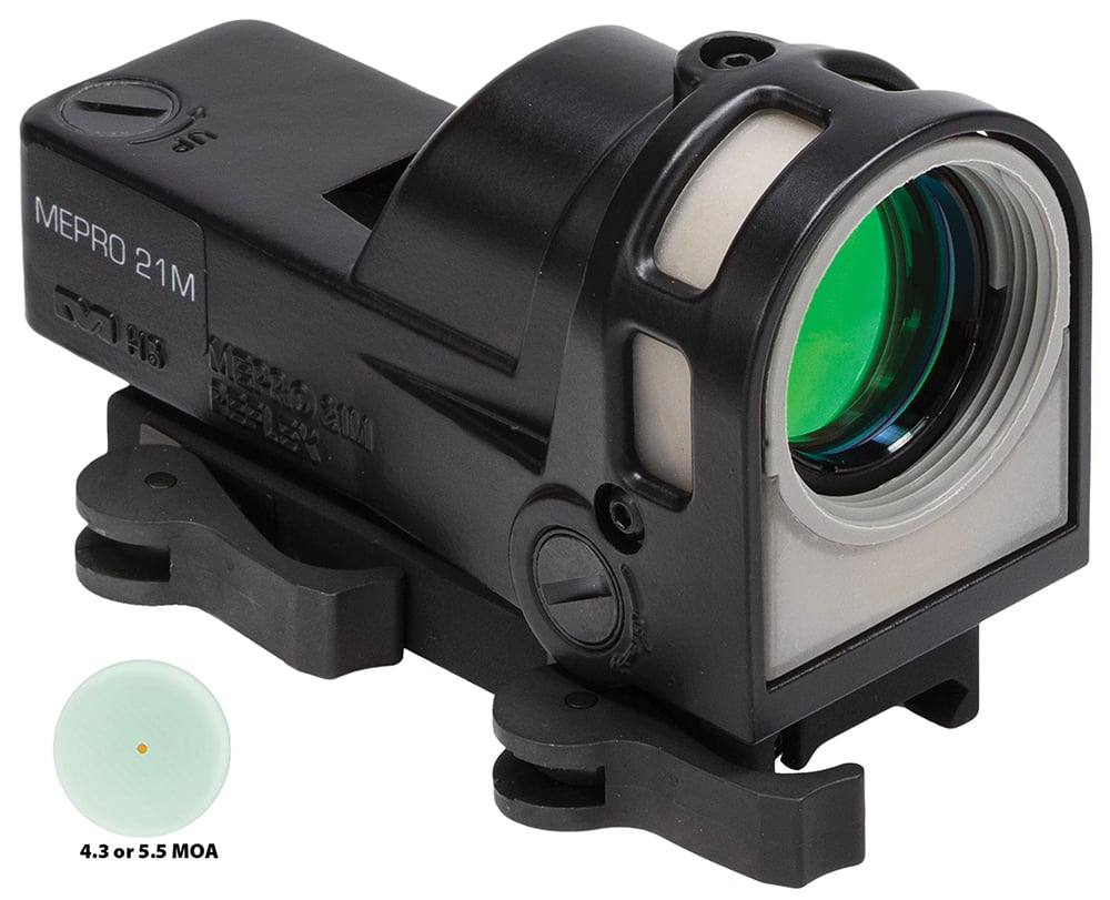 Meprolight MEPRO M21 1x30mm Day/Night Self Illuminated Reflex Sight, 4.3 MOA Dot - ML62621 - Meprolight
