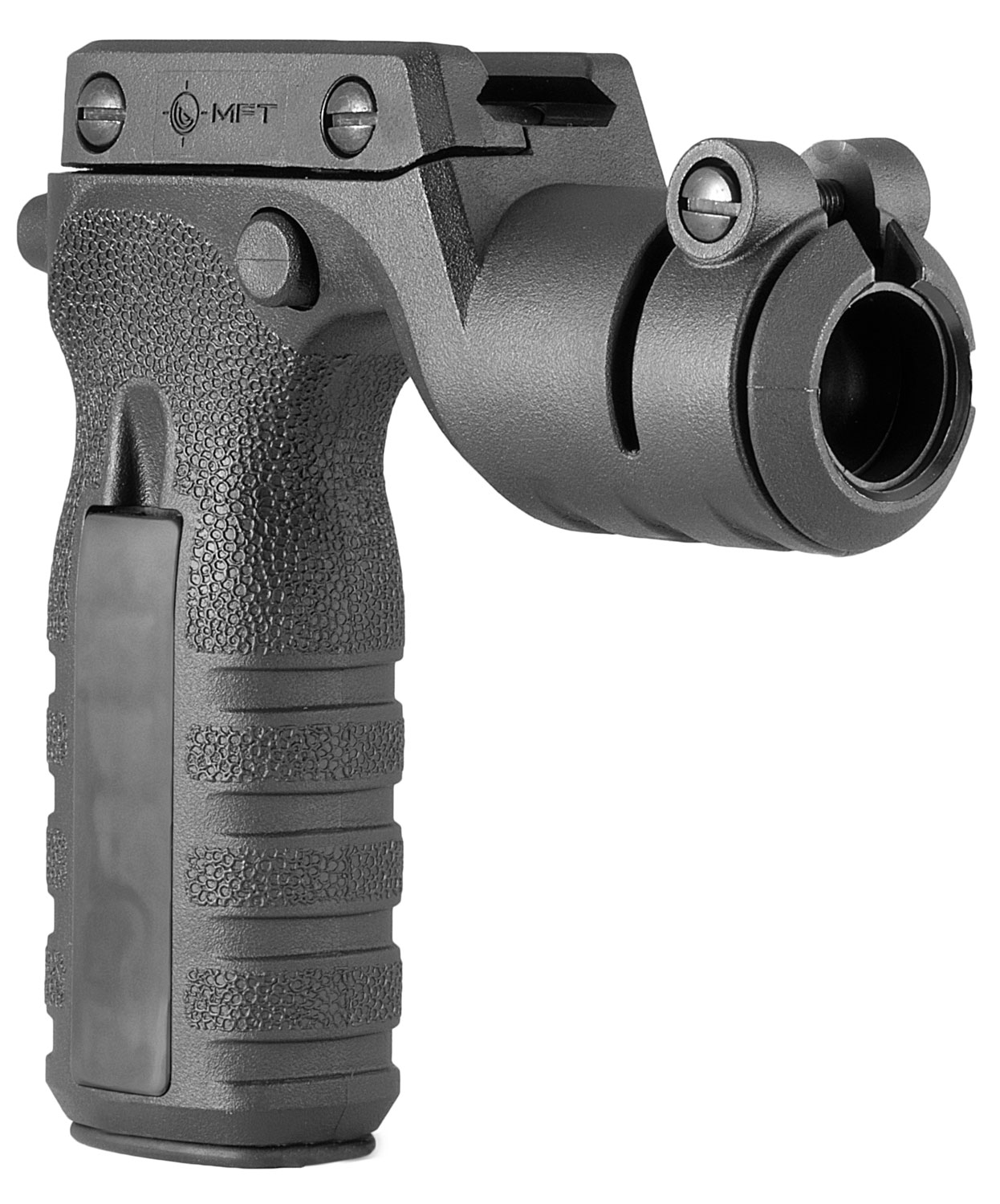 MFT React AR-15 Vertical Foregrip w/ Torch Holder, Black - RTG - Mission First Tactical