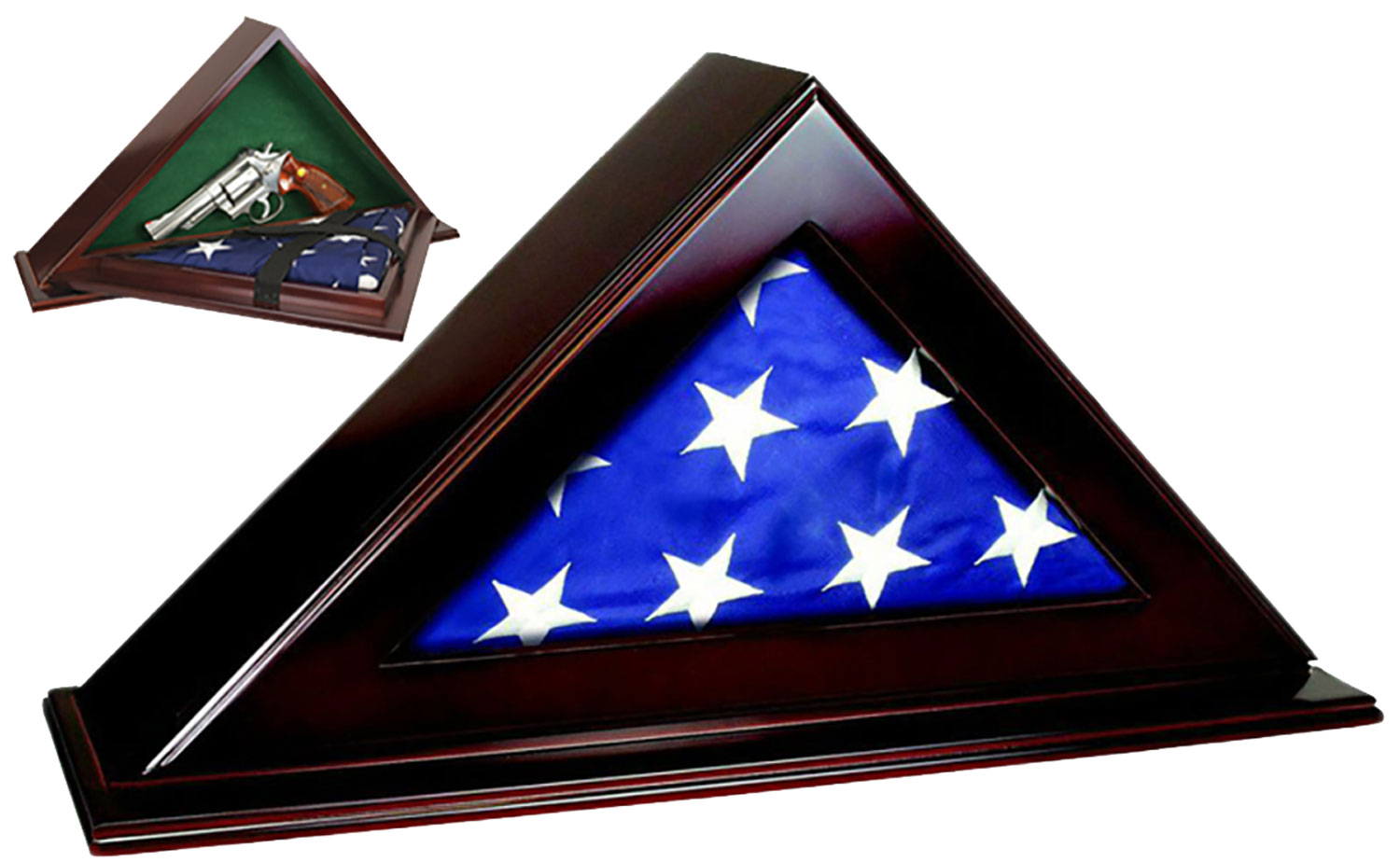 PS Products Peace Keeper Patriot Flag Case w/ Concealment Personal Vault, Mahogany - PFC - Peace Keeper