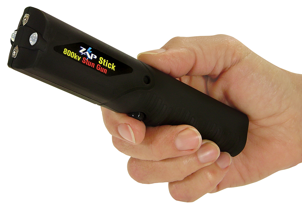 PS Products Zap 0.8 MV 9 oz Portable Stun Gun/Flashlight, Black - ZAPSTK800FB - Zap