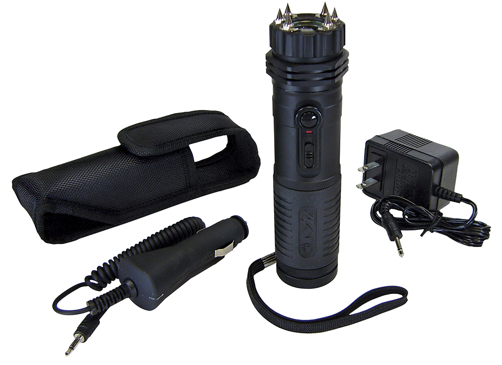 PS Products Zap Light 1 MV Extreme Stun Device Flashlight w/ Spike Electrodes, Black - ZAPLE - Zap