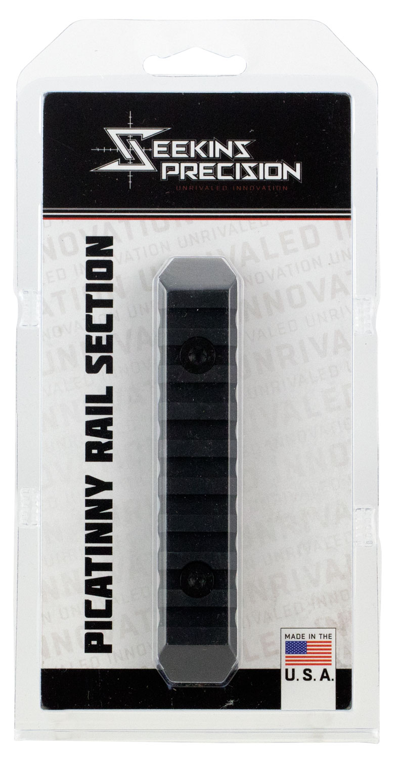Seekins Precision M-LOK 9-Slot 6061 T6 Aluminum Picatinny Rail, Hardcoat Anodized Black - 0010560081 - Seekins