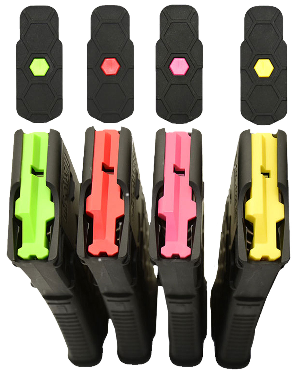 Sentry HexID Magazine Follower, Red Lava, 4/pack - HXID4ARRED - Hexmag