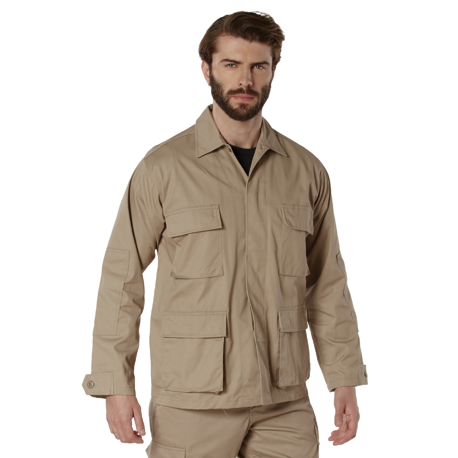 Rothco Rothco Twill Bdu Shirt - Khaki, Medium
