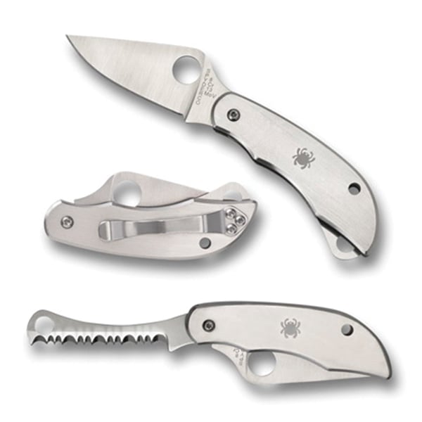 Spyderco ClipTool Clip/Drop Point Folding Knife - C176P&S - Spyderco