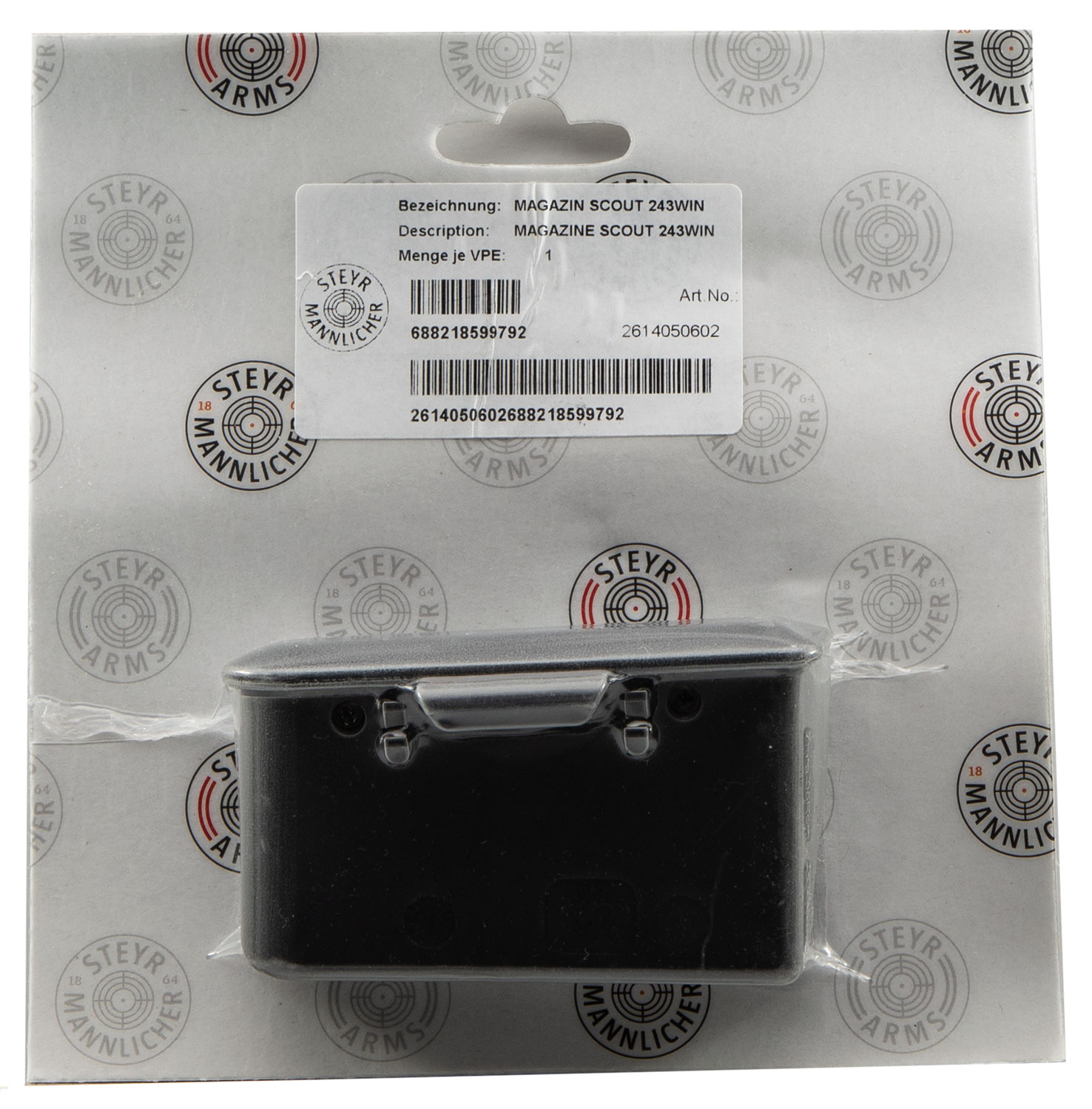 Steyr Arm 10 Round .243/.308 Win/7mm-08 Rem Magazine, Black - 2614050602 - Steyr Arms