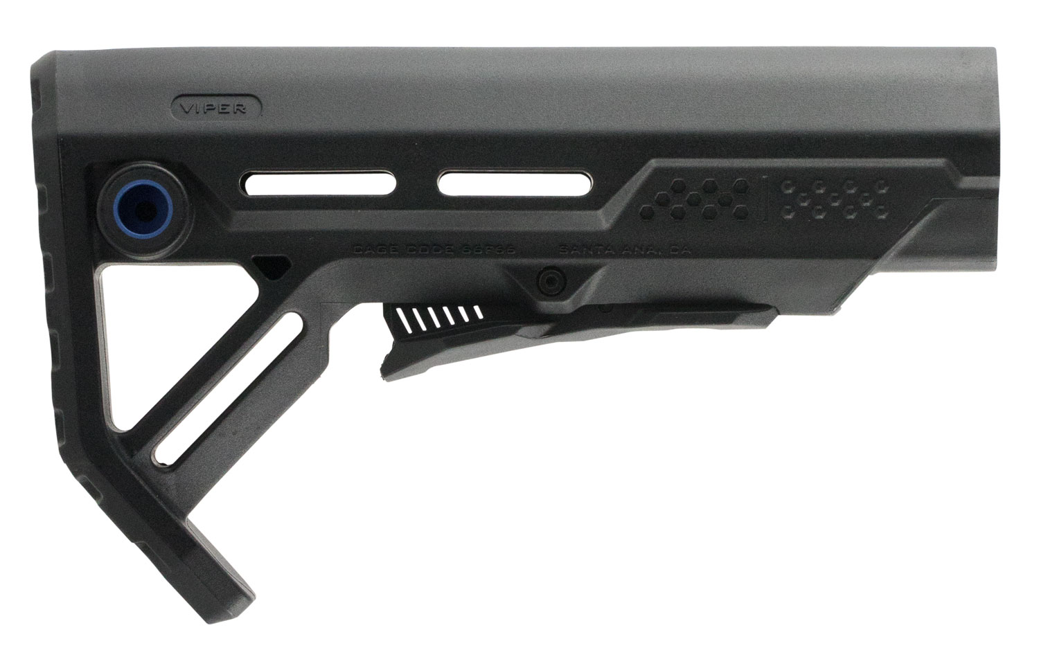Strike Industries MOD1 Polymer Strike Stock, Black/Blue - VIPER-ES-MOD1BK-BLU - Strike Industries
